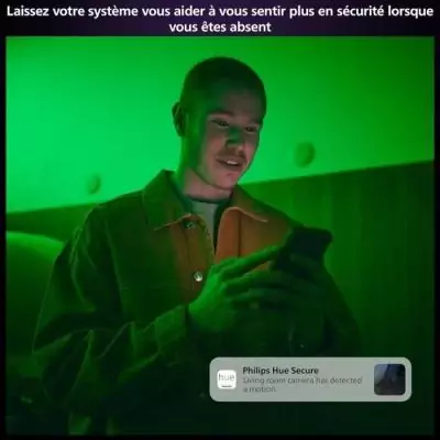 Caméra filaire Philips Hue Secure HD 1080P - Contrôle simple - Blanc