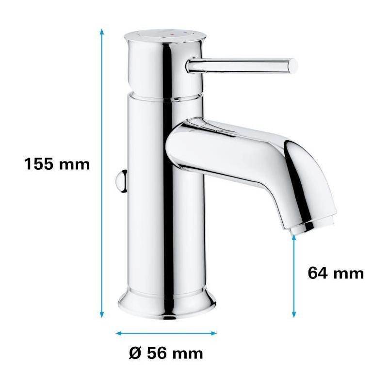 Mitigeur lavabo GROHE Start Classic : élégance et économie d'eau