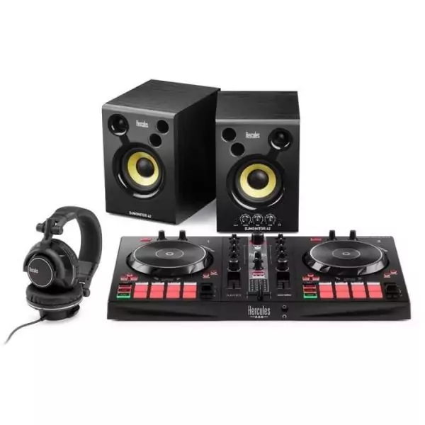 HERCULES DJ ESSENTIALS KIT - DJ Control Inpulse + Enceintes DJ Monitor 32 + Casques HDP DJ60