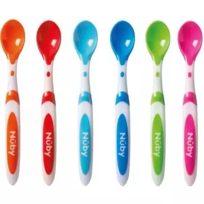Lot de 6 cuillères de sevrage NUBY - Pratiques et Colorées