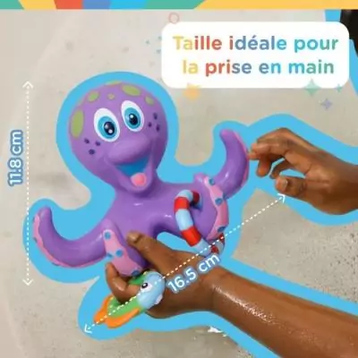 Jouet de bain interactif violet - NUBY pieuvre flottante Jouet de bain interactif violet - NUBY pieuvre flottante