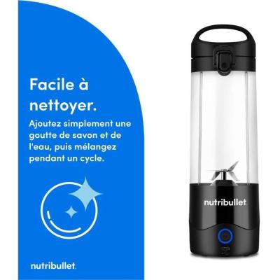 Blender portable - NUTRIBULLET - NBP003B - 100 W - 0,475L - Sans BPA - Noir - Une gourde incluse