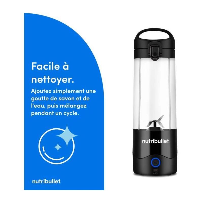 Blender portable - NUTRIBULLET - NBP003B - 100 W - 0,475L - Sans BPA - Noir - Une gourde incluse