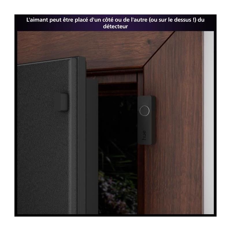 Capteurs de contact - Philips Hue - Secure - x 2 - Noir - Installation facile - Contrôle via application