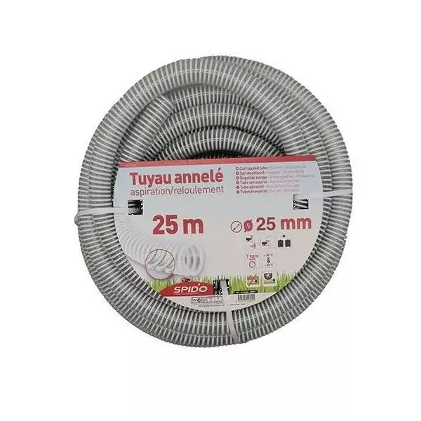 Tuyau en PVC armé - SPIDO - Souple a spirales - 25 m - Ø 25 mm