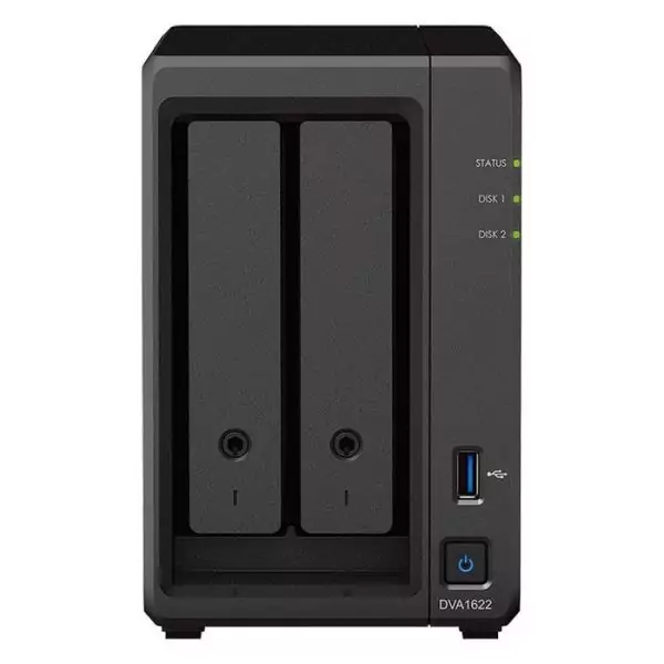 Serveur d'enregistrement - SYNOLOGY - DVA1622 - 2 Baies - HDD - SATA de 3,5SYNOLOGY DVA1622 - serveur d'enregistrement - 2 Baies