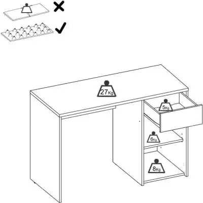 Bureau BALI Blanc - Style et rangement optimisé
