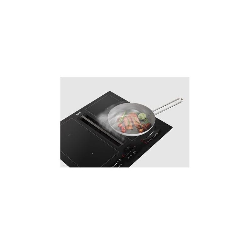 Beko Table de cuisson induction aspirante 60cm 4 feux 7400w - HIXI64700UF1
