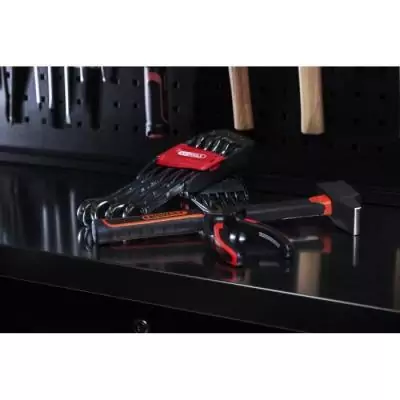 Ensemble de 10 clés mixtes KS TOOLS - Métriques 8 à 19mm - Support inclus