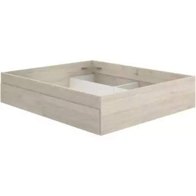 Structure de lit - LAGO - 140 x 190 cm - 4 tiroirs - Chene