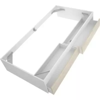 Structure de lit LAGO avec 2 tiroirs - Blanc/Chêne - 90x190cm Structure de lit LAGO avec 2 tiroirs - Blanc/Chêne - 90x190cm