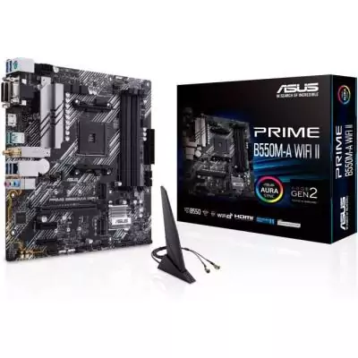 Carte mère ASUS PRIME B550M-A WIFI II - Performances AMD B550 - Format micro ATX Carte mère ASUS PRIME B550M-A WIFI II - Performances AMD B550 - Format micro ATX
