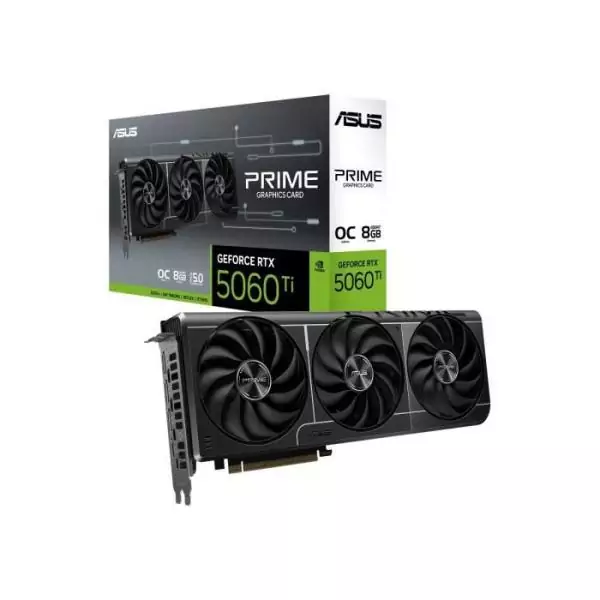 Carte graphique - ASUS - Prime -RTX5060TI-O8G NVIDIA GeForce RTX 5060 Ti 8 Go GDDR7