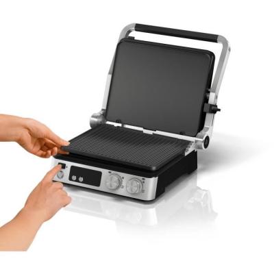 Grill multifonctions - BRAUN - Multi Grill 7 - 2000 W - 3 positions de chauffe - Noir/Acier