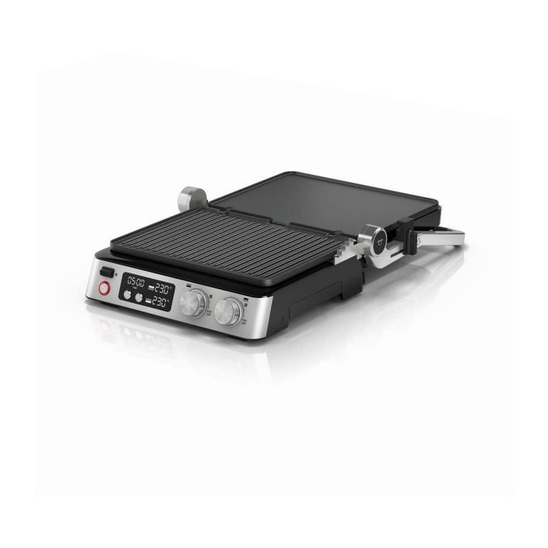 Grill multifonctions - BRAUN - Multi Grill 7 - 2000 W - 3 positions de chauffe - Noir/Acier