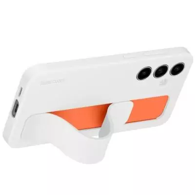 Coque blanche avec lanière et support pour Galaxy S25+