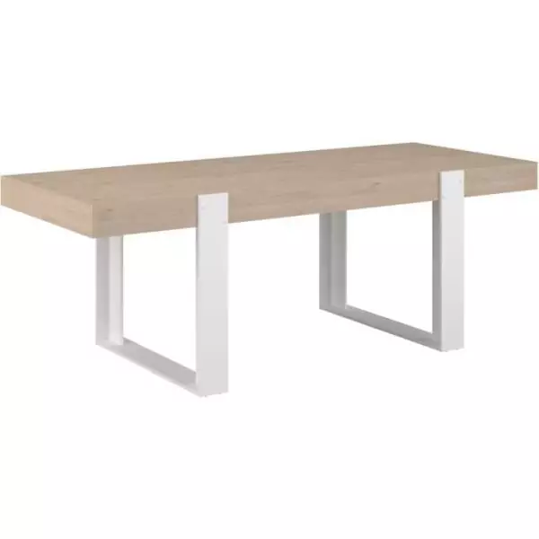 Table a manger - LOFT - Rectangulaire - Chene / Blanc - 8 personnes - 223,9 x 93 x 78,6 - PARISOT