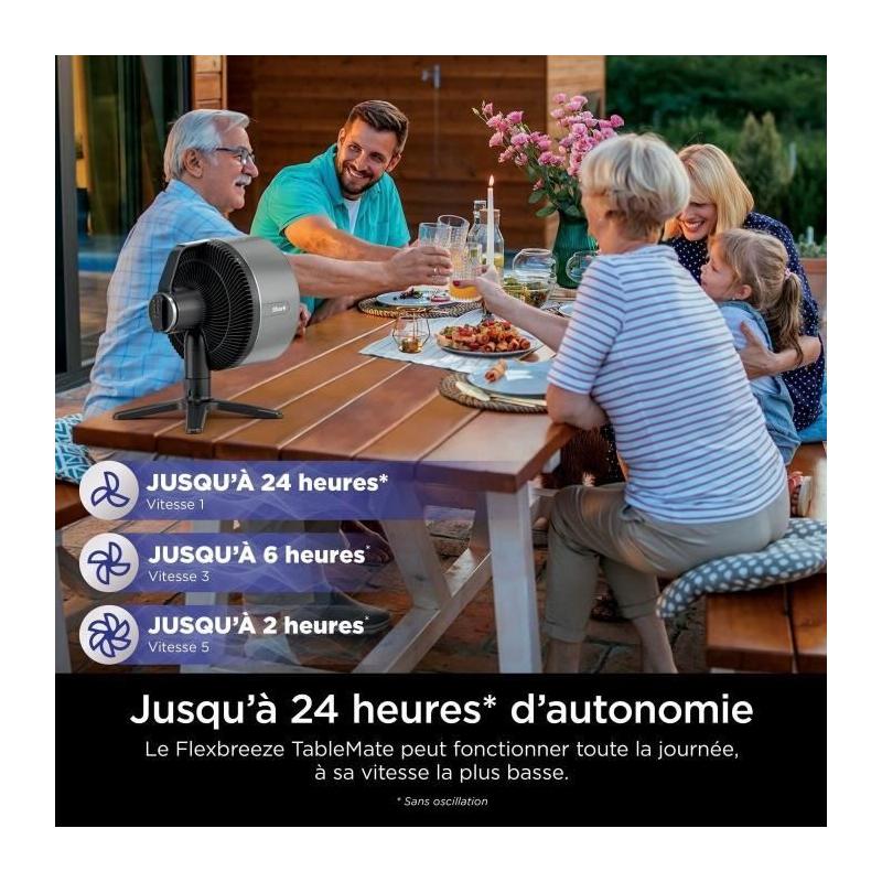 Ventilateur de table - SHARK - FA150EU - Avec ou sans fil - FlexBreeze TableMate