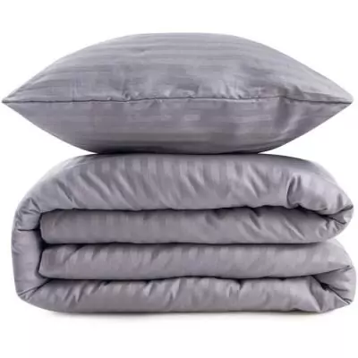 Parure de lit 220x240 cm + 2 taies 60x60 cm - Gris Parure de lit 220x240 cm + 2 taies 60x60 cm - Gris