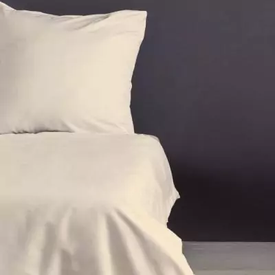 Ensemble de literie satiné 100% coton - Creme