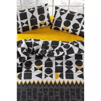 Parure de lit 100% coton renforcé noir - 1 housse de couette 220x240cm + 2 taies 60x60cm Parure de lit 100% coton renforcé noir - 1 housse de couette 220x240cm + 2 taies 60x60cm