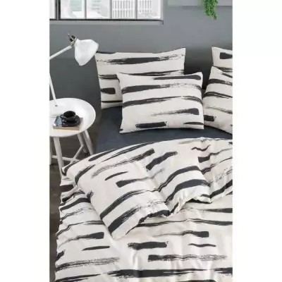 Parure de lit 220x240 cm + 2 taies 60x60 cm - Blanc Parure de lit 220x240 cm + 2 taies 60x60 cm - Blanc