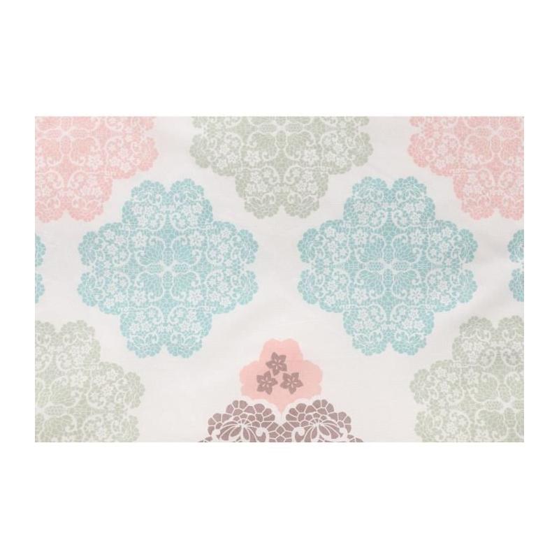 Parure de lit - 1 housse de couette 220x240 cm + 2 taies d'oreiller 60x60 cm - 70% coton, 30% polyester - Turquoise