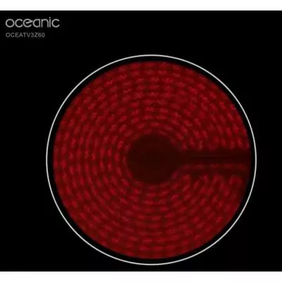 Plaque de cuisson vitrocéramique 3 foyers OCEANIC - L56 x P49 cm