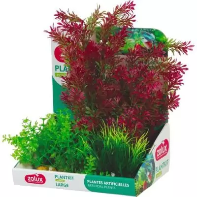 Plantes artificielles pour aquarium - Lot de 7 plantes ZOLUX - Taille M