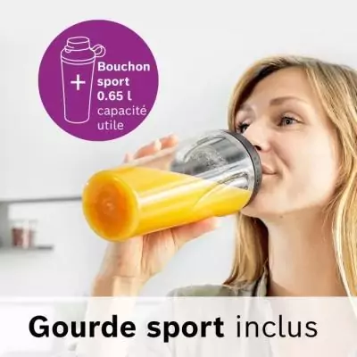 Mixer BOSCH VitaPower/MMB614GO Noir - Puissant et Élégant Mixer BOSCH VitaPower/MMB614GO Noir - Puissant et Élégant