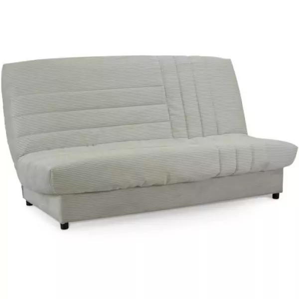 Clic-clac - BEIJA - 3 places - Velours côtelé beige - 130 x 190 x13 cm