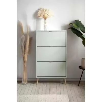 Rangez vos chaussures avec style - Meuble à chaussures VIGO 49A - Vert pastel