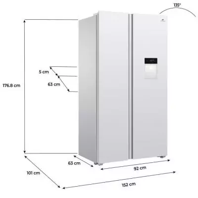 Réfrigérateur américain Continental Edison: Spacieux et Sans givre Réfrigérateur américain Continental Edison: Spacieux et Sans givre