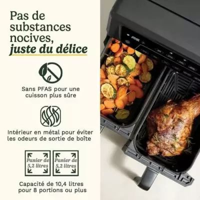 Friteuse sans huile CUISINART - Airfryer 10,4L - Noir