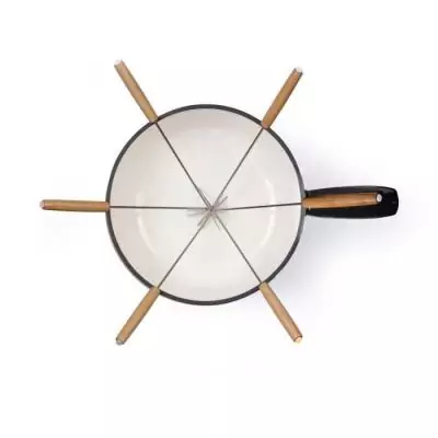 Service à fondue traditionnel - LIVOO MEN426N - 2,6L - 6 personnes - Fonte émaillée