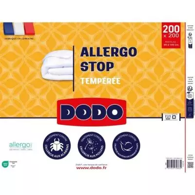 Couette tempérée 300 g/m² - ALLERGO STOP - Blanc Couette tempérée 300 g/m² - ALLERGO STOP - Blanc