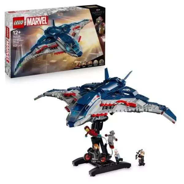 LEGO | Marvel 76325 Le Quinjet d'Avengers : L'ere d'Ultron - Jeu enfant des 10 ans