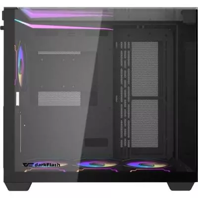 Boîtier PC - Darkflash - TH285 Noir - Moyen tour - Format ATX - 4x120mm A-RGB - Noir Boîtier PC - Darkflash - TH285 Noir - Moyen tour - Format ATX - 4x120mm A-RGB - Noir