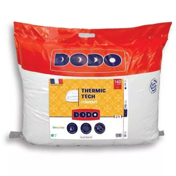DODO - Couette tempérée 250 g/m² - THERMIC TECH - 140 x 200 cm - Blanc