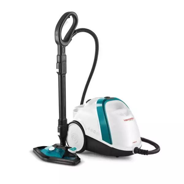 POLTI VAPORETTO SMART 100 T - Nettoyeur vapeur - autonomie illimitée - 4 BAR - 110g/min - 1500W - 9 accessoires - Turquoise