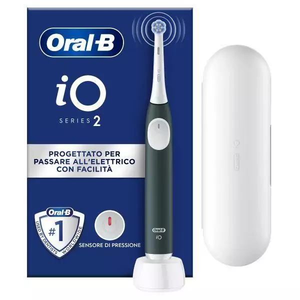 Brosse a dents électrique - ORAL-B - iO2 - Vert Foret - 3 modes de brossage - Minuteur 2 minutes