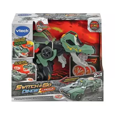 VTech Switch & Go Dino's Switch & Go Dinos Lanceur - Tyram, Super T-Rex Lance Flammes