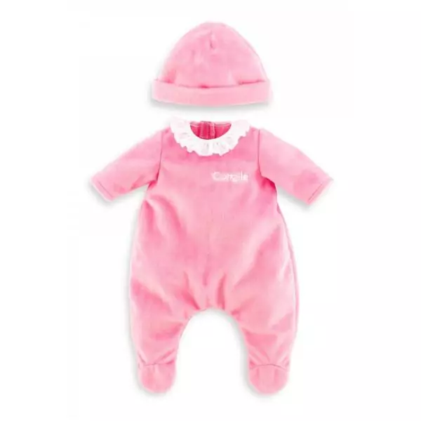 Pyjama Rose et Bonnet - COROLLE - Vetements - Pour Poupon 30cm - Des 18 mois
