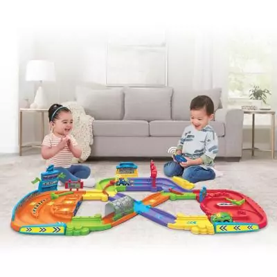 VTech Tut Tut Aventures Tut Tut Bolides - Mon Premier Circuit Télécommandé (+ Simon Super Champion Léo Bolide Turbo)