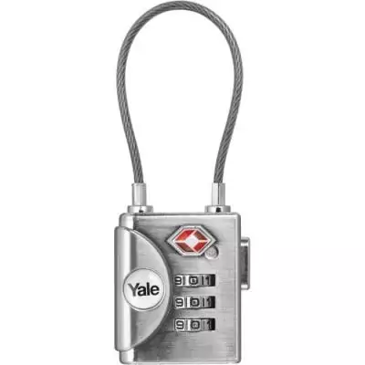 Cadenas câble TSA à Code 3 Chiffres - Yale - Gris