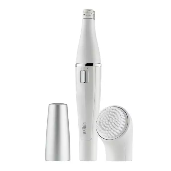 Braun FaceSpa 810 Épilateur Électrique Femme Visage et Épilation, Brosse Nettoyante, Pour Épilation et Nettoyage Du Visage