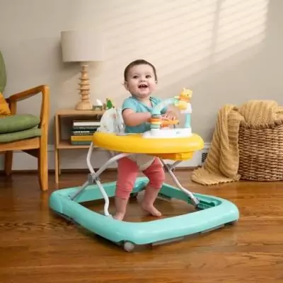 Trotteur bébé évolutif Disney Winnie 2-en-1: Musique, Lumieres & Jouet d'éveil