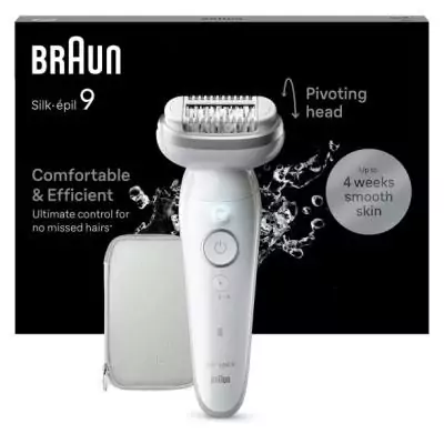 Braun Silk-épil 9 BR2-225328 épilateur 40 pince(s) Gris, Blanc