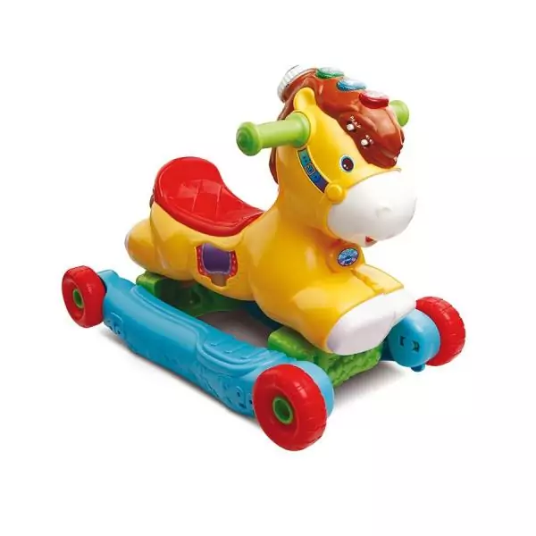 Porteur a Bascule P'tit Galop, Mon Poney Basculo 2en1 - VTECH BABY - Parlant et Lumineux - Multicolore