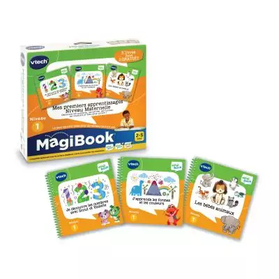 VTech MagiBook - MES PREMIERS APPRENTISSAGES NIVEAU MATERNELLE (BÉBÉS ANIMAUX, JE DÉCOUVRE LES NOMBRES AVEC SCOUT ET VIOLETTE,